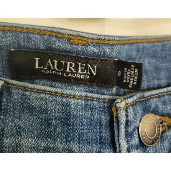 Lauren by Ralph Lauren Blue Denim Jeans Women’s Size 8 Straight Leg - Picture 3 of 12